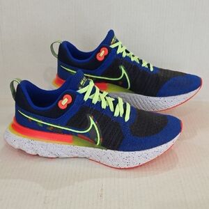 Nike React Infinity Run Flyknit 2  Blue and Black Sneakers Men's Size 11